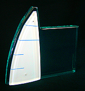 3D Jade Acrylic Sailing Trophy